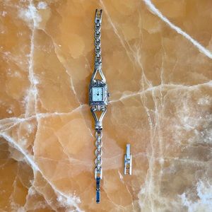 Brighton silver watch with extra link